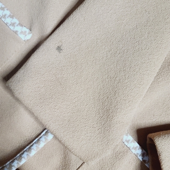 Vintage 60s 70s Mid Century Brown Houndstooth Trim Jacket Mod Retro - Picture 11 of 13